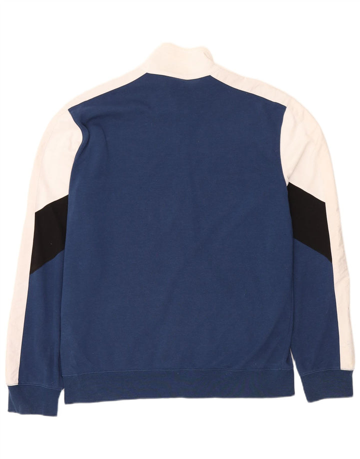 CHAMPION Jaqueta masculina de agasalho XL azul colorblock algodão