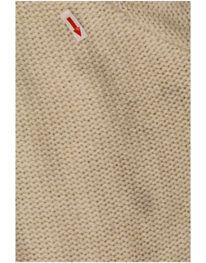 Suéter feminino Marks & Spencer com gola tartaruga Reino Unido 16 grande off white