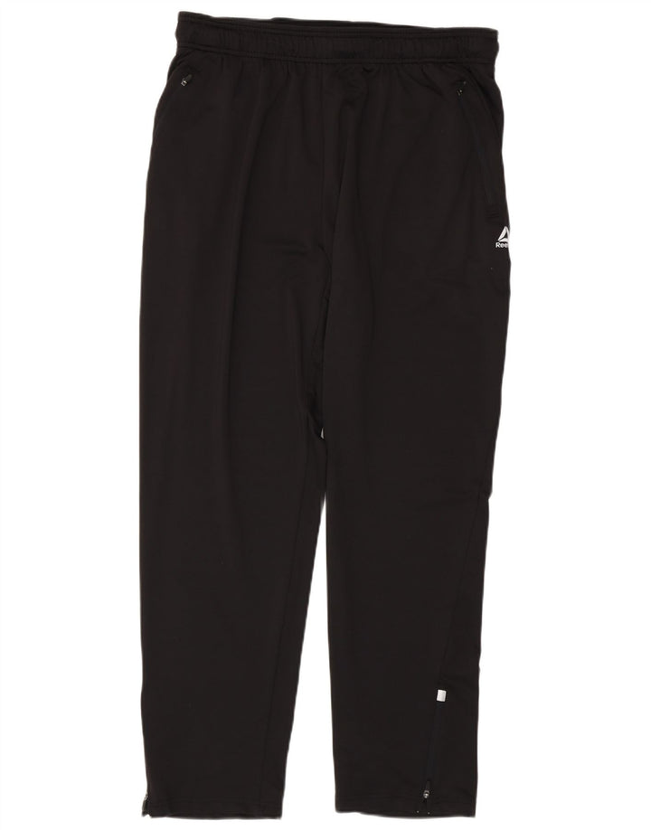 Calça de treino masculina Reebok grande poliéster preto