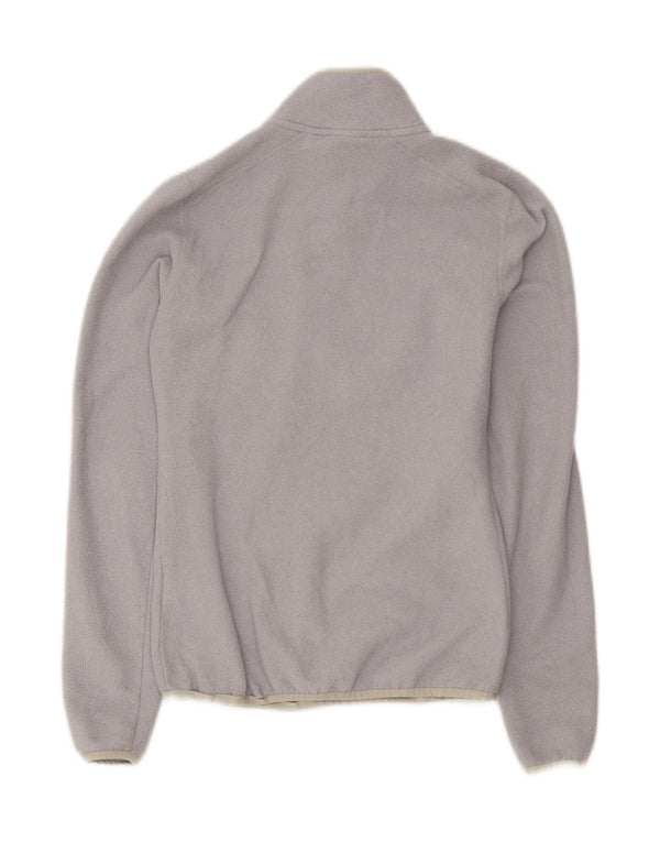 Suéter de lã feminino The North Face com zíper e gola UK 6 XS cinza poliéster