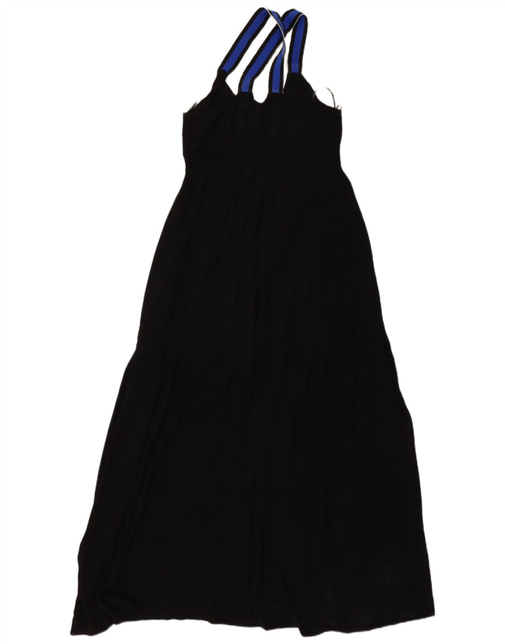 DESIGUAL Vestido maxi feminino com padrão abstrato UE 40 médio preto boêmio