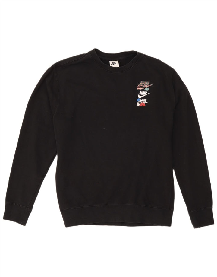 Moletom feminino Nike Jumper UK 16 grande algodão preto