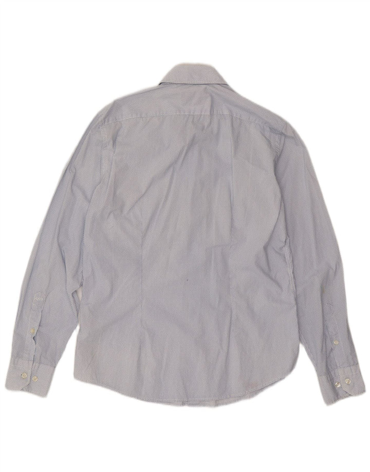 Camisa masculina Gas grande algodão manchado azul