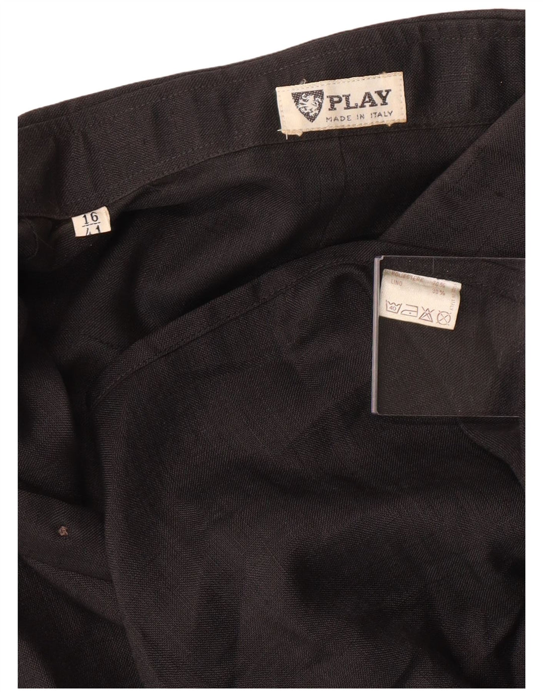 PLAY Camisa masculina transparente tamanho 16 41 poliéster preto grande