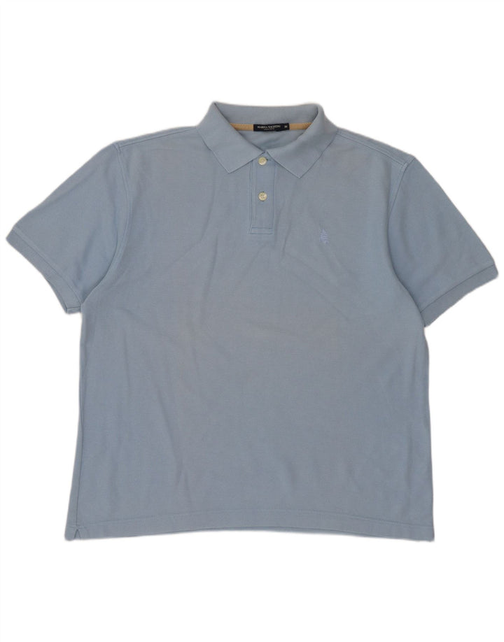 Camisa polo masculina MARINA YACHTING algodão azul médio