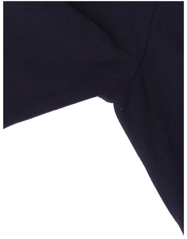 Vestido básico feminino Zara manga 3/4 Reino Unido 12 médio azul marinho
