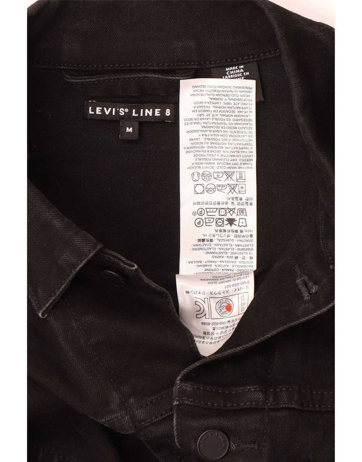 Jaqueta jeans masculina Levi's Line 8 médio preto algodão clássico
