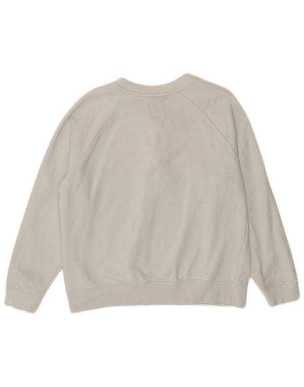 Crew Clothing moletom feminino Jumper UK 14 grande algodão branco