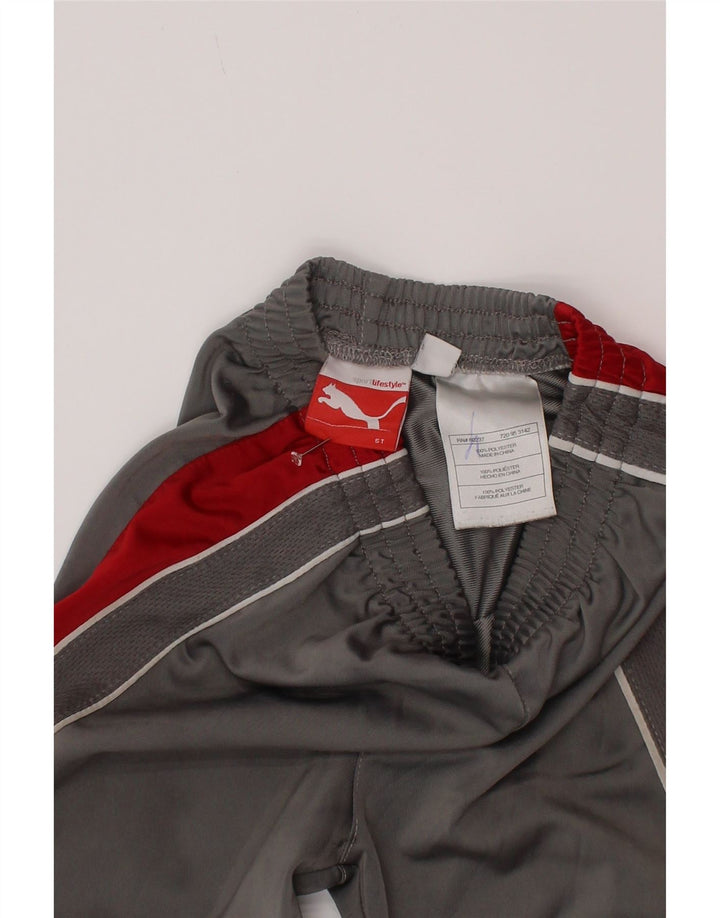 Calças de treino Puma Menino 4-5 anos Cinza Colourblock Poliéster