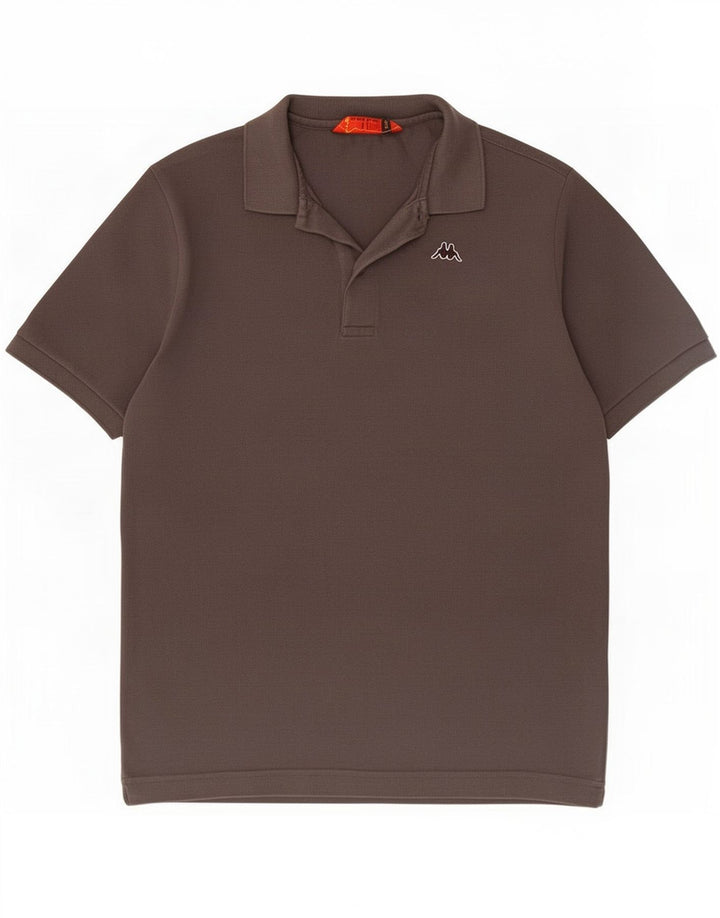 Camisa polo masculina Kappa algodão cinza médio