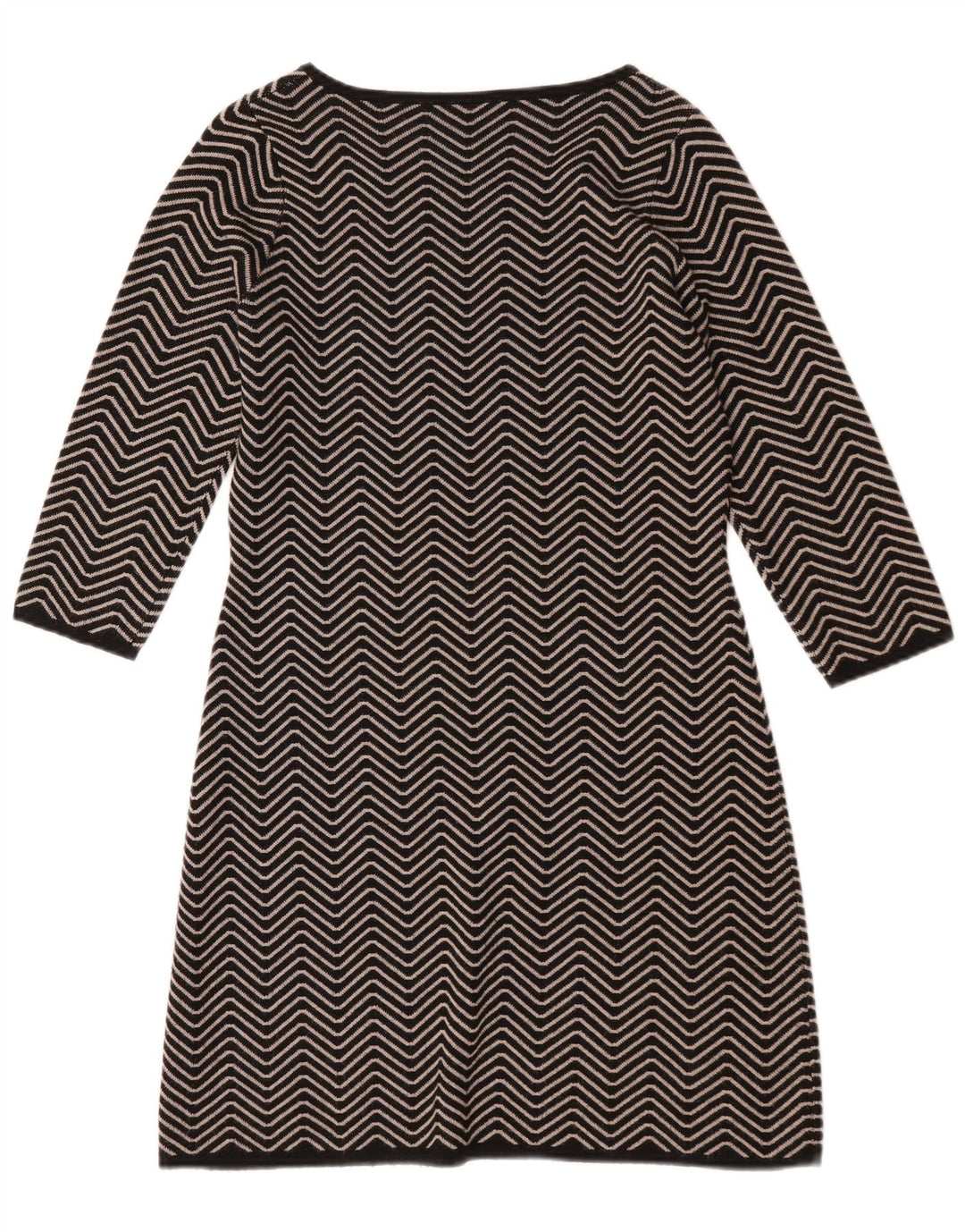 Vestido feminino Marks & Spencer Autograph Jumper Reino Unido 12 Médio Preto Chevron
