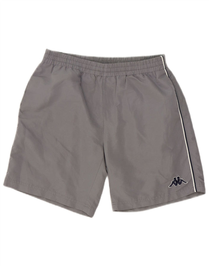 Shorts esportivos masculinos Kappa pequeno poliéster cinza
