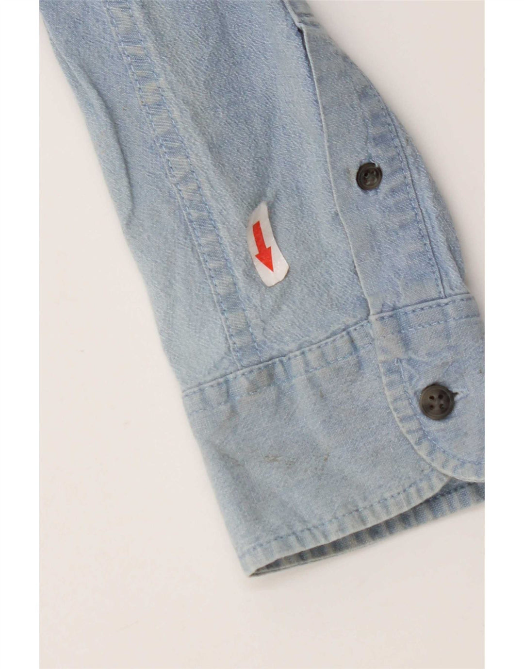 Camisa jeans masculina Wrangler grande algodão azul