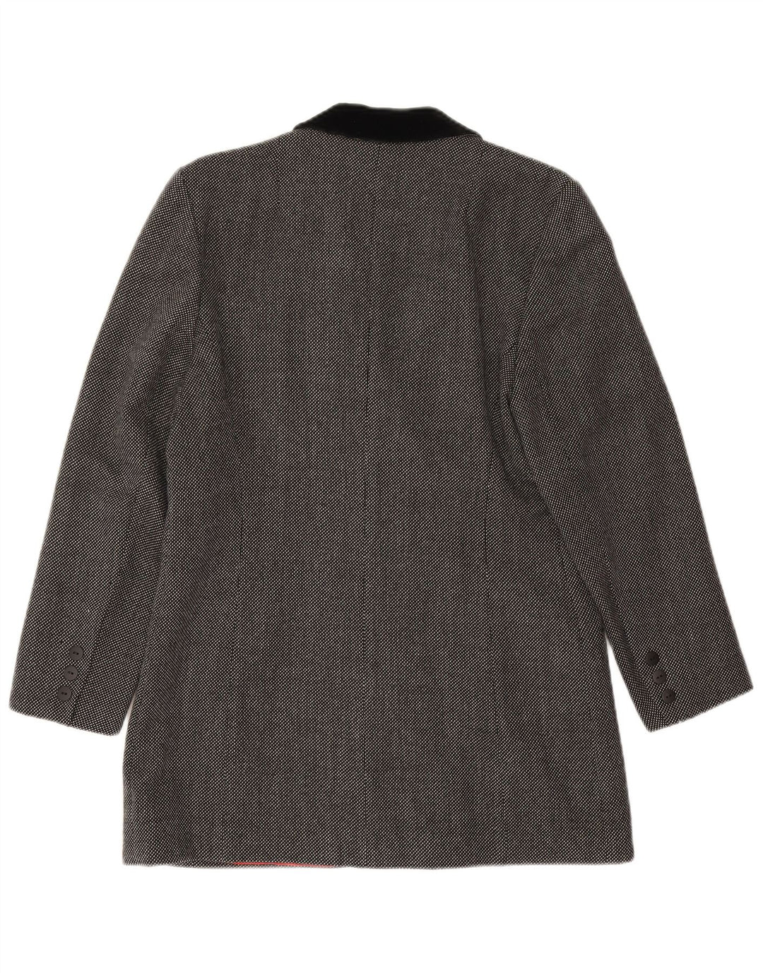 Jaqueta blazer feminina Clementino com peito duplo UE 36 pequena lã cinza