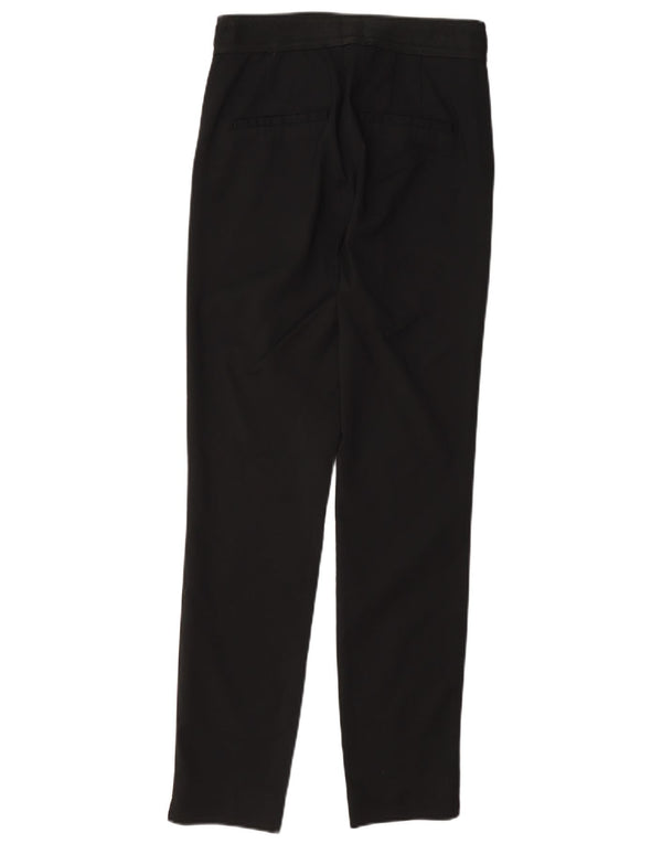 Zara Womens Slim Fit Capri Trousers Small W26 L22 Black Cotton