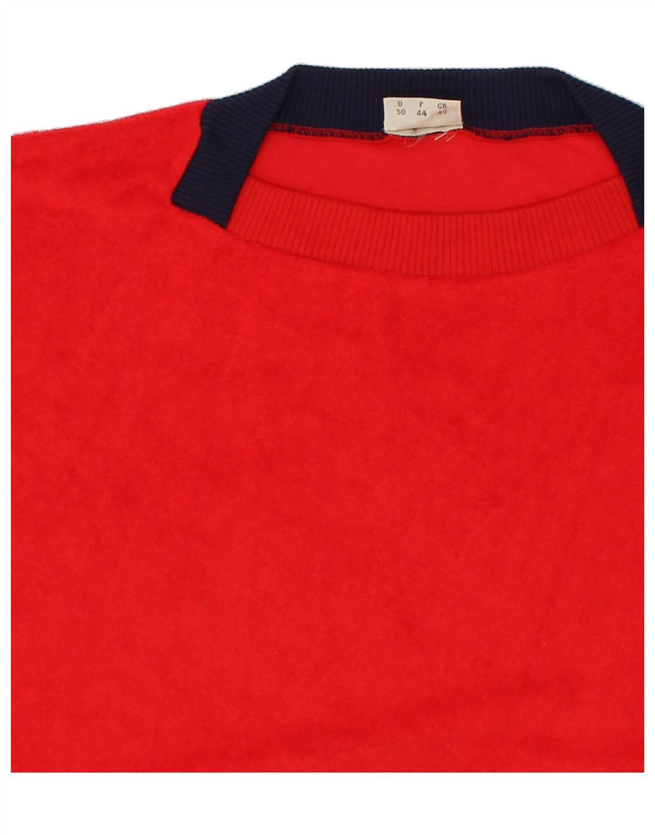 RAGNO Mens Fleece Jumper UK 40 Medium Red Vintage Ragno and Second-Hand Ragno from Messina Hembry 