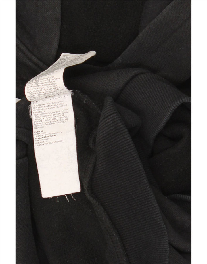 Jumper com capuz gráfico PUMA Boys 12-13 anos preto algodão