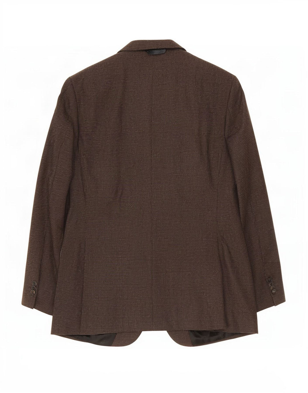 Jaqueta blazer masculina de 2 botões Hugo Boss EUA 44 2XL lã manchada marrom