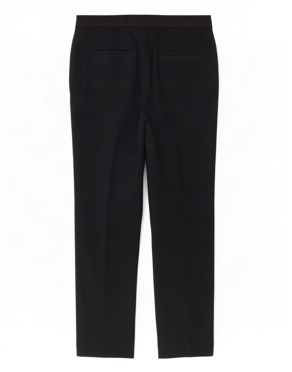 Zara Calça Feminina Crop Slim Casual Grande W30 L26 Azul Marinho Algodão
