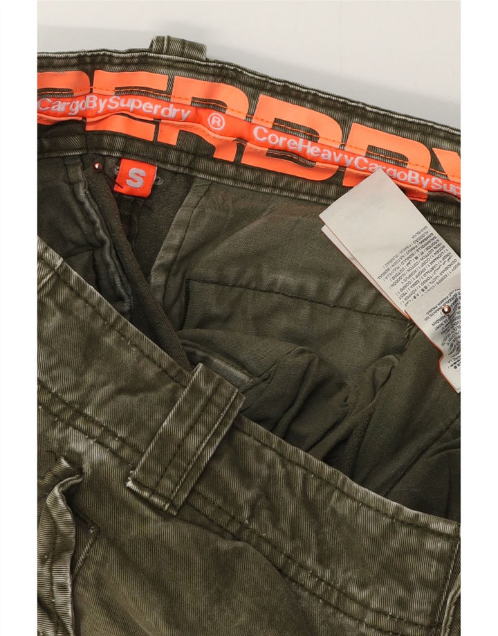 Shorts cargo masculino SUPERDRY pequeno W29 algodão cáqui