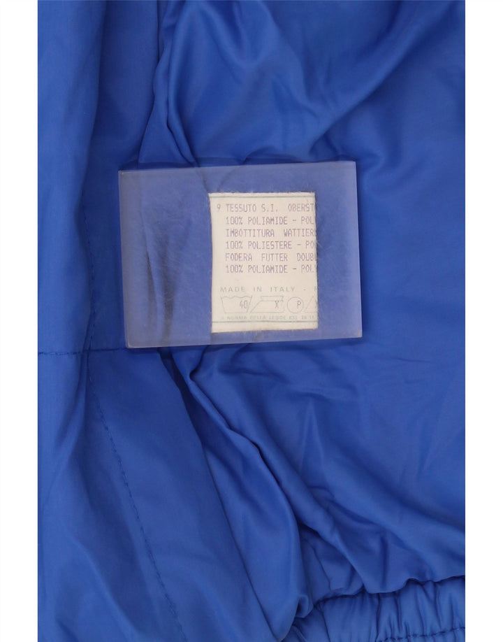 Colete acolchoado feminino Brugi IT 38 XS azul colorblock poliamida