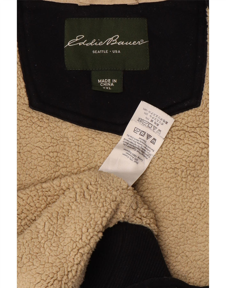 Eddie Bauer Jaqueta masculina de agasalho 2XL algodão azul marinho