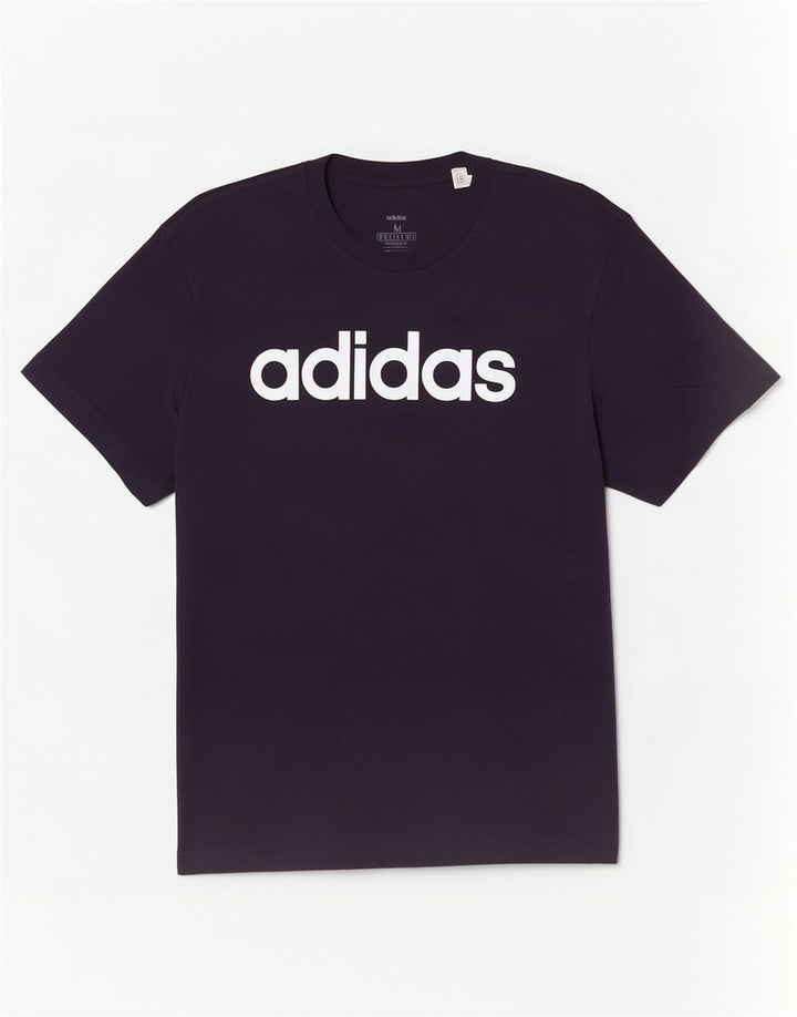 Adidas Camiseta Masculina Graphic Top Médio Algodão Azul Marinho