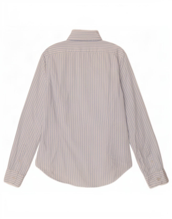 Camisa feminina Ralph Lauren EUA 6 algodão listrado azul médio