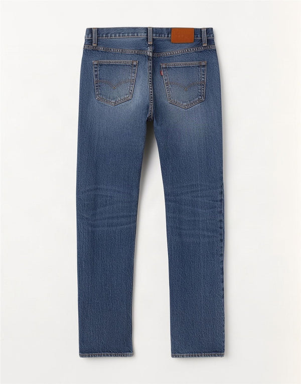 Calça jeans reta masculina Levi's W30 L34 azul algodão