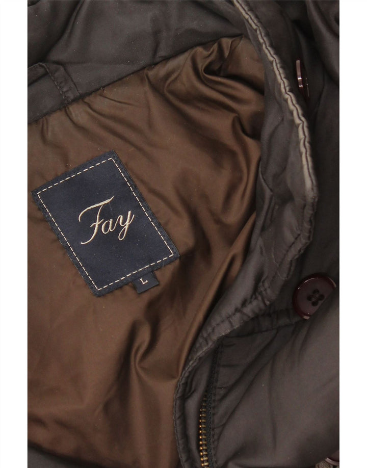 Casaco corta-vento feminino Fay Reino Unido 16 grande marrom