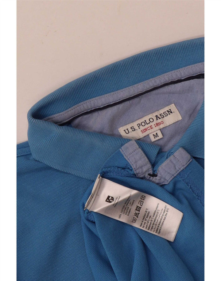 US Polo Assn. Camisa Polo Masculina Algodão Azul Médio