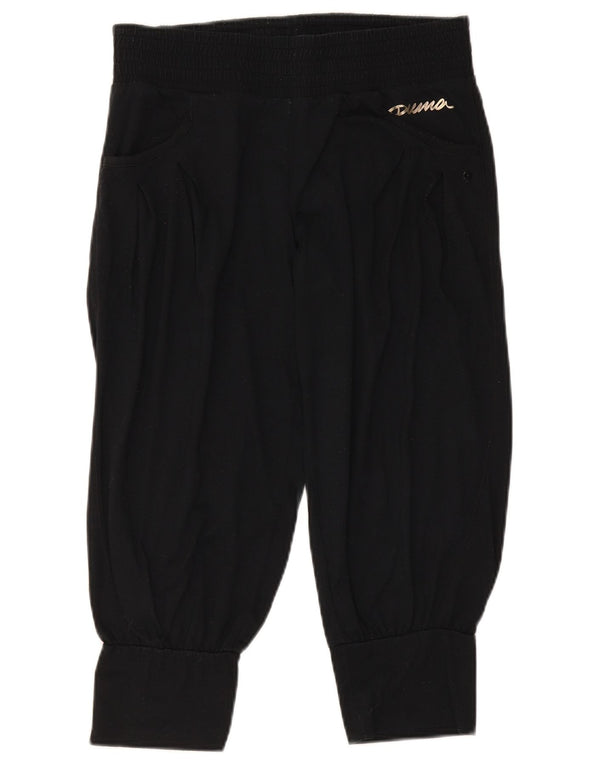 Puma Calça Capri Feminina Calça Joggers UK 12 Médio Preto Poliéster