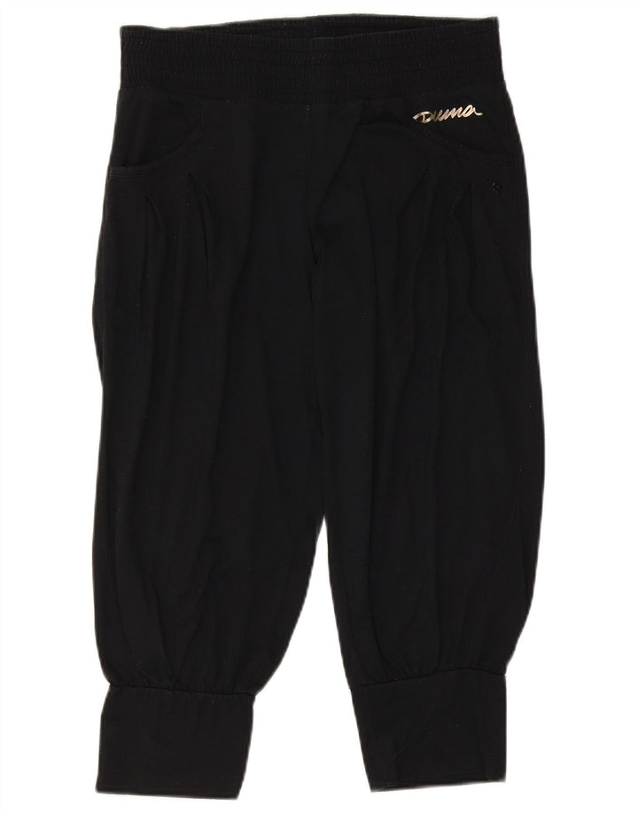 Puma Calça Capri Feminina Calça Joggers UK 12 Médio Preto Poliéster