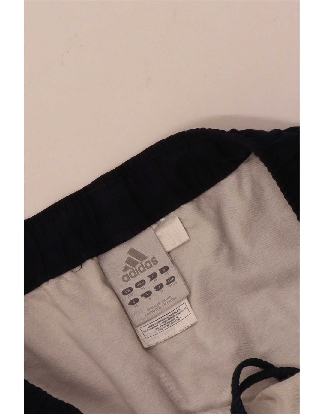 Shorts esportivos gráficos masculinos Adidas grandes poliéster azul marinho