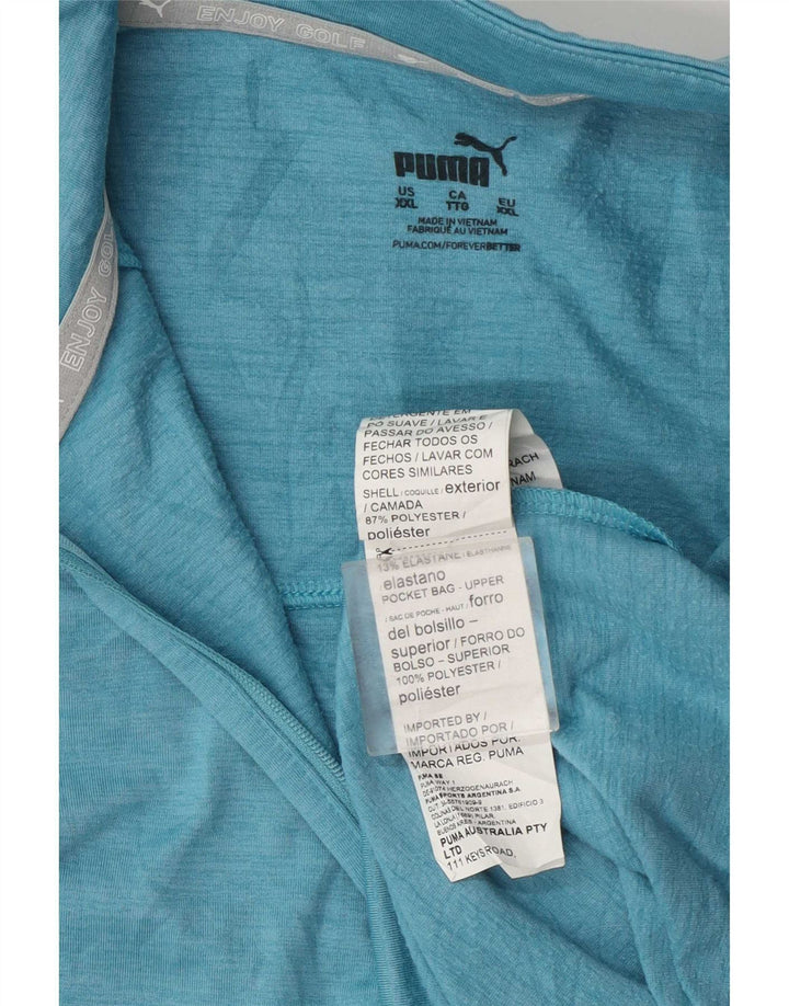 Puma moletom feminino com zíper e gola alta UK 20 2XL azul poliéster