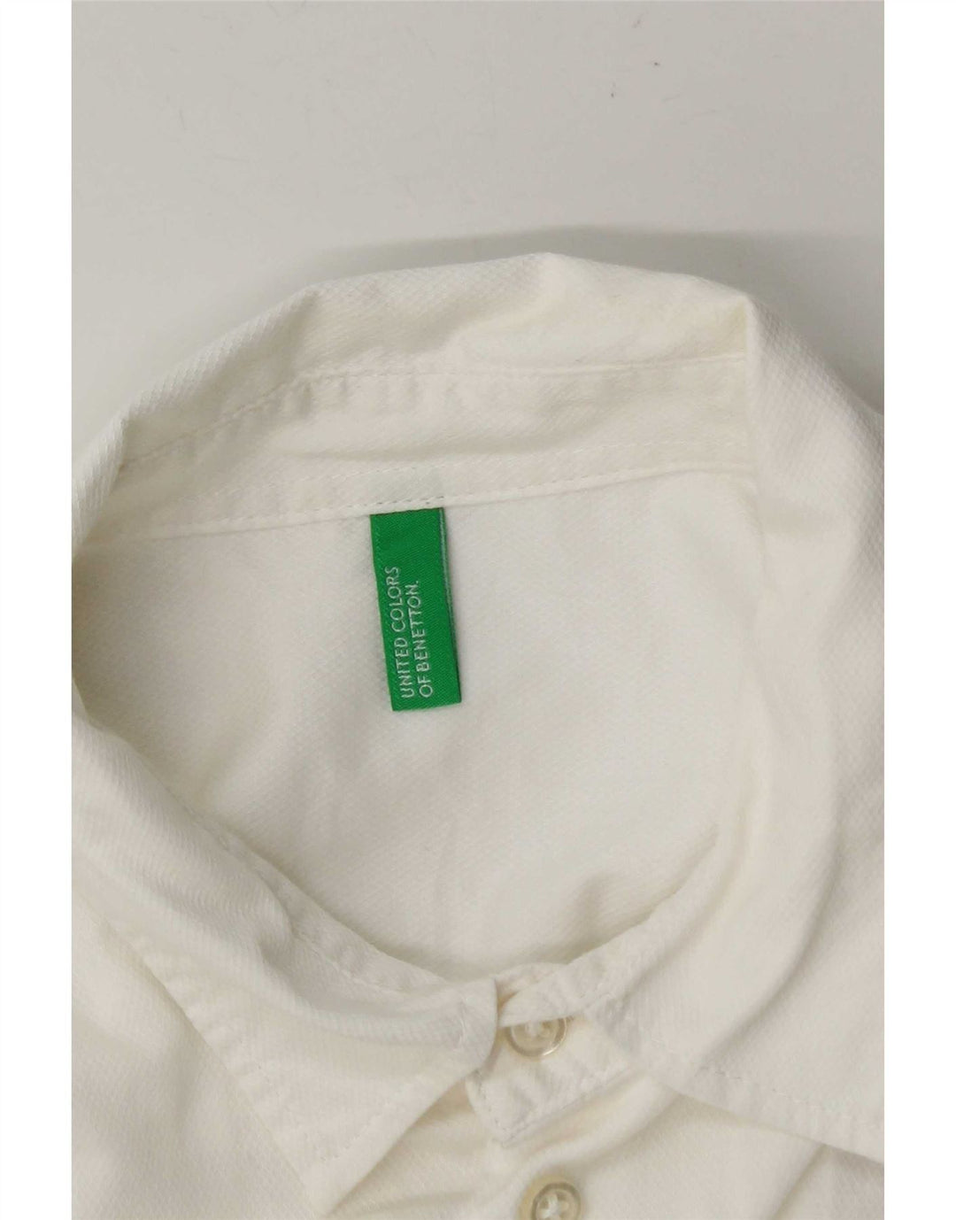 Camisa masculina Benetton pequena branca