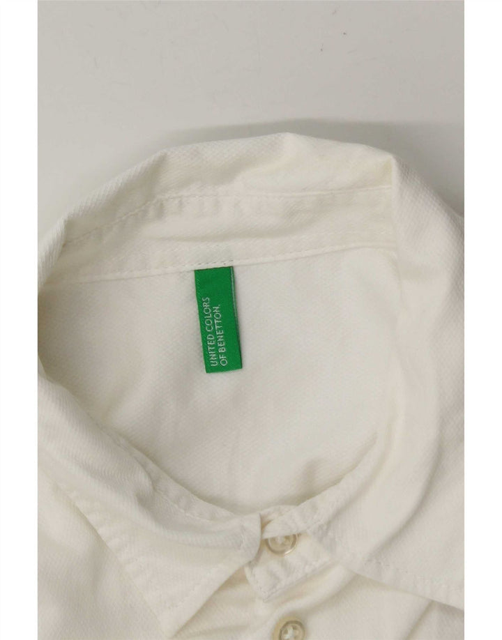 Camisa masculina Benetton pequena branca