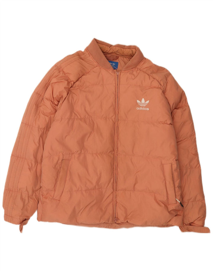 Adidas Mens Jaqueta Acolchoada UK 40 Grande Laranja Nylon