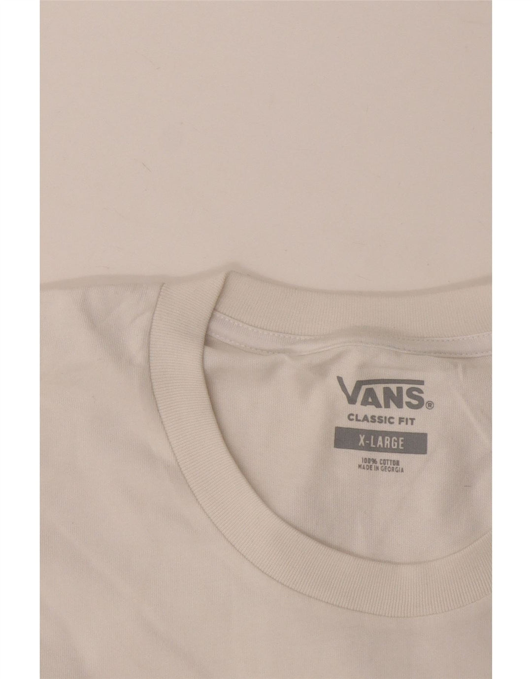 Camiseta VANS Masculina Classic Fit Top XL Algodão Branco