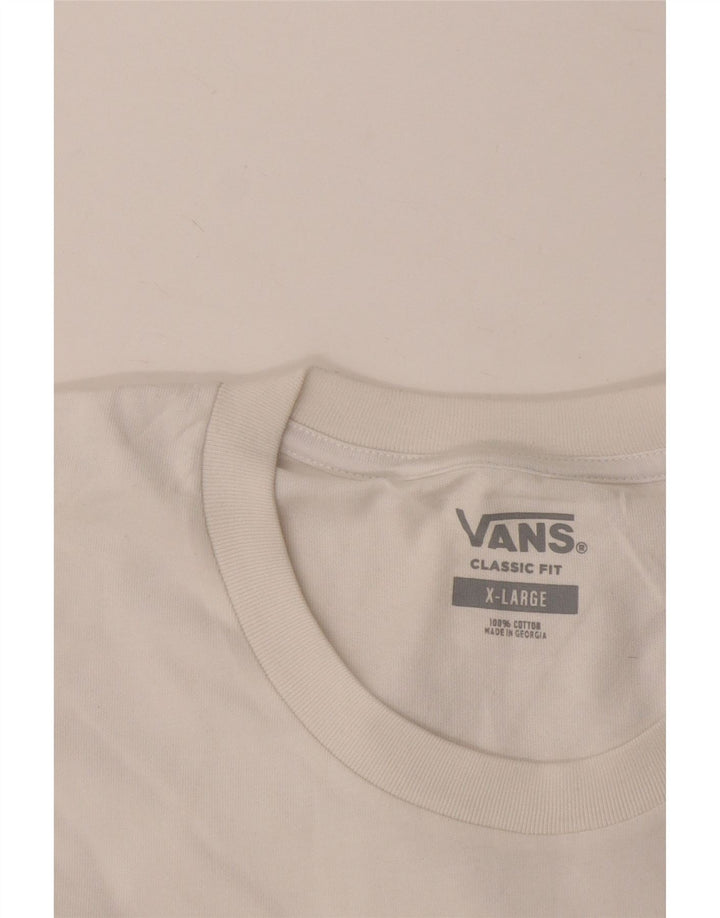 Camiseta VANS Masculina Classic Fit Top XL Algodão Branco