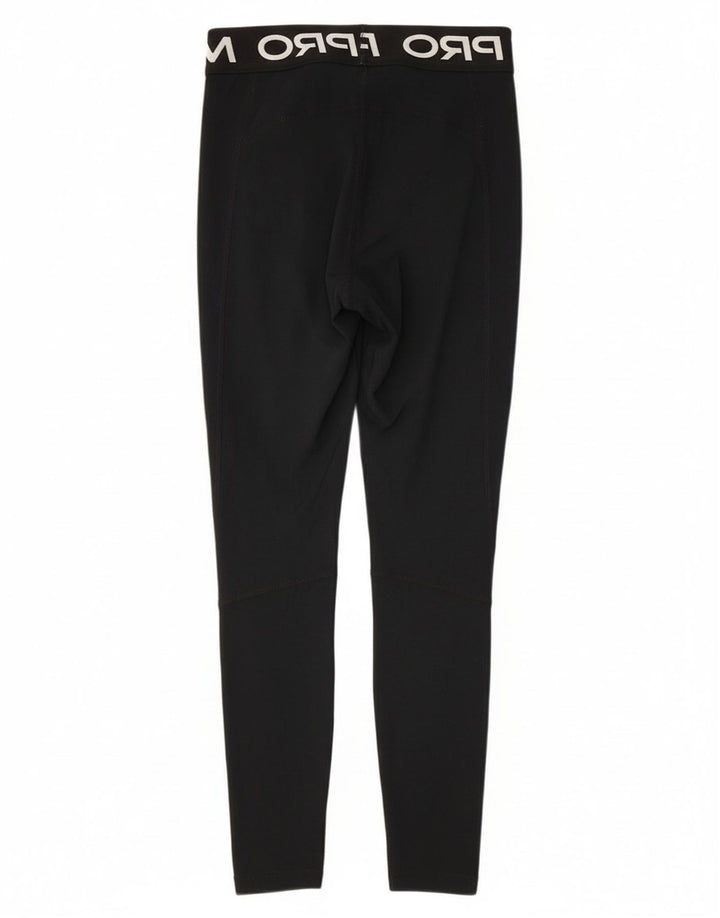 Nike Womens Graphic Leggings UK 8 Pequeno Poliéster Preto