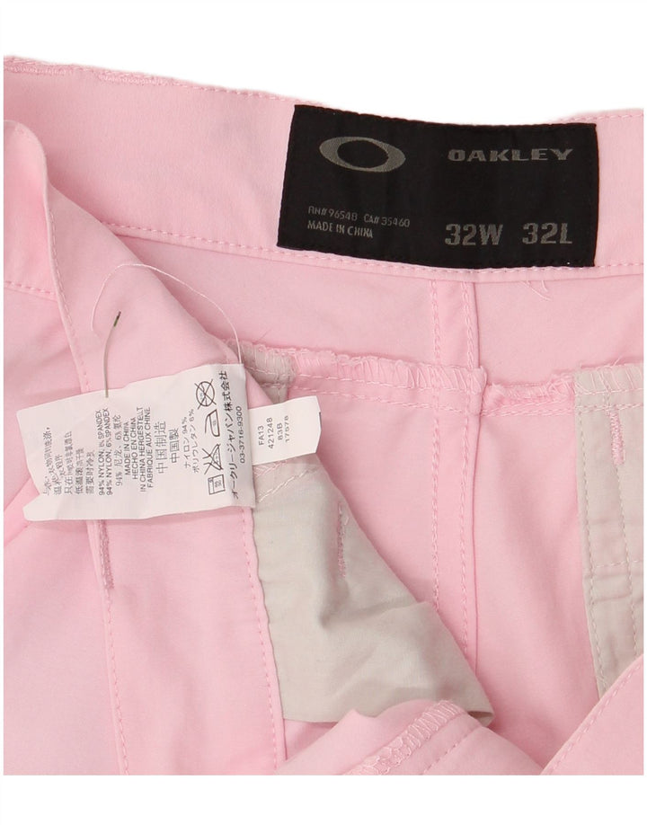 Calça Capri Chino Feminina Oakley W32 L26 Rosa Nylon