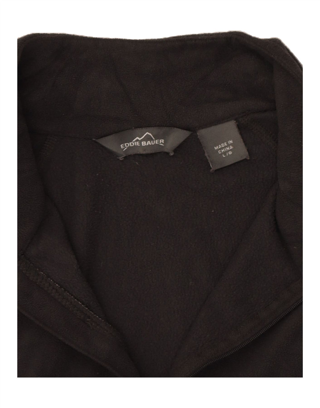 EDDIE BAUER Mens Zip Neck Fleece Jumper Large Grey Polyester Vintage Eddie Bauer and Second-Hand Eddie Bauer from Messina Hembry 