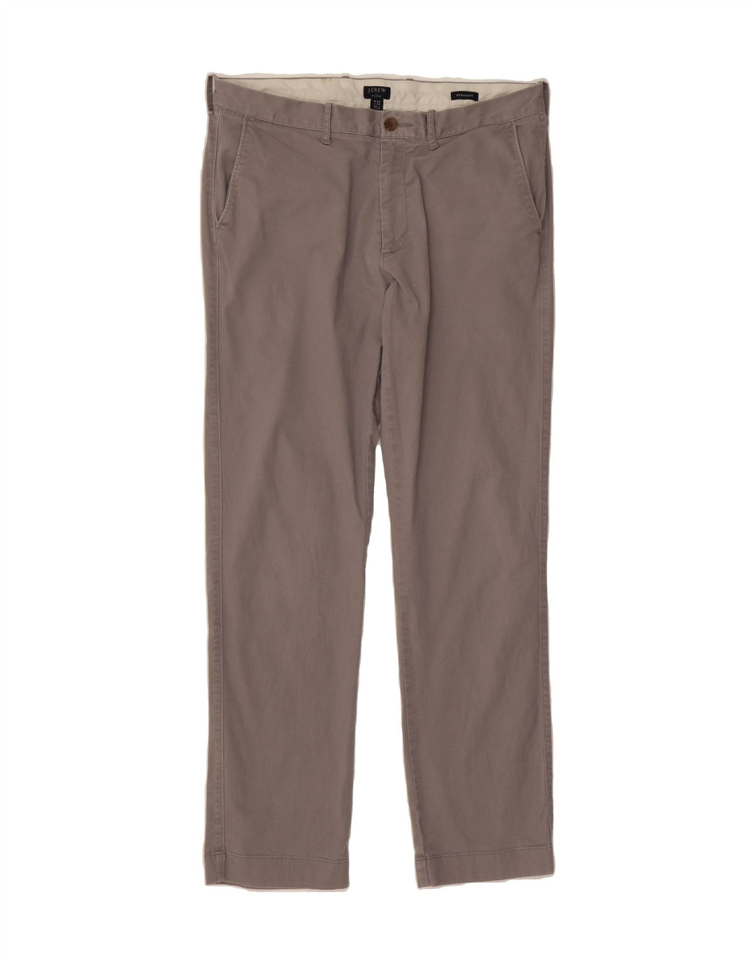 J. CREW Mens Flex Straight Chino Trousers W34 L32 Grey Cotton Vintage J. Crew and Second-Hand J. Crew from Messina Hembry 