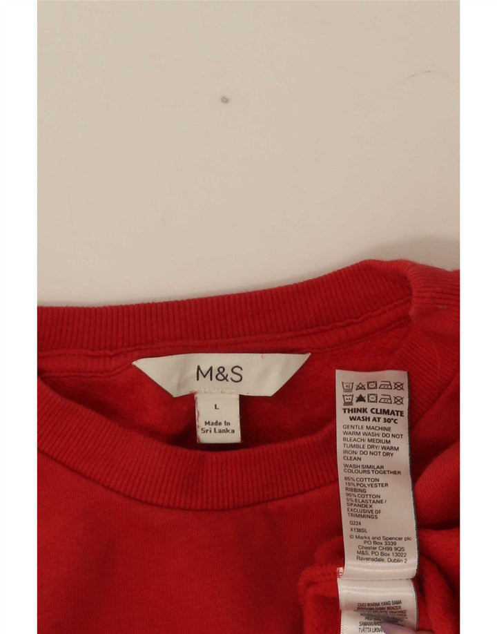 Suéter masculino Marks & Spencer grande algodão vermelho