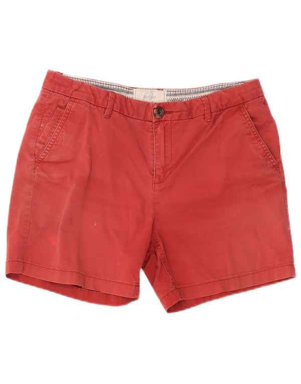 Shorts Chino Feminino Fat Face UK 10 Pequeno W32 Algodão Vermelho