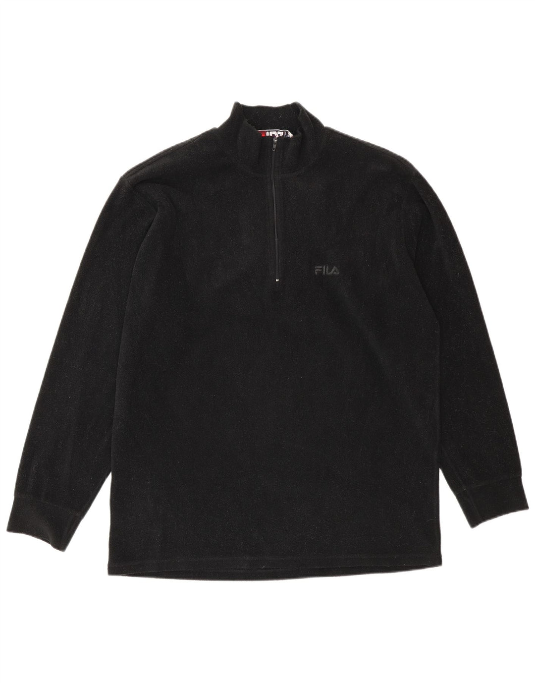 Fila Masculino Zip Neck Fleece Jumper IT 52/54 Grande Preto
