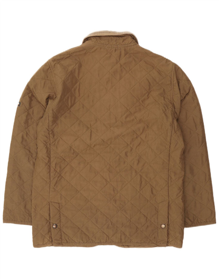 Jaqueta acolchoada masculina Peter & Paul UK 38 médio cáqui