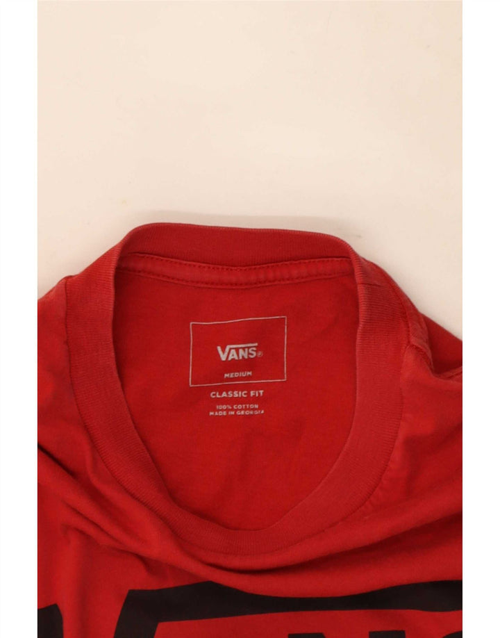 Camiseta Vans Masculina Classic Fit Graphic Top Médio Algodão Vermelho