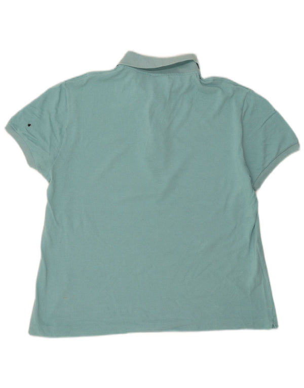 Camisa polo masculina Lacoste tamanho 5 grande algodão azul